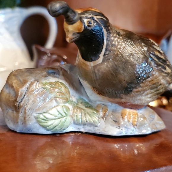 Men's Hunting Trinket/Jewelry box Jasco Ceramic California Quail Vintage - Picture 2 of 7